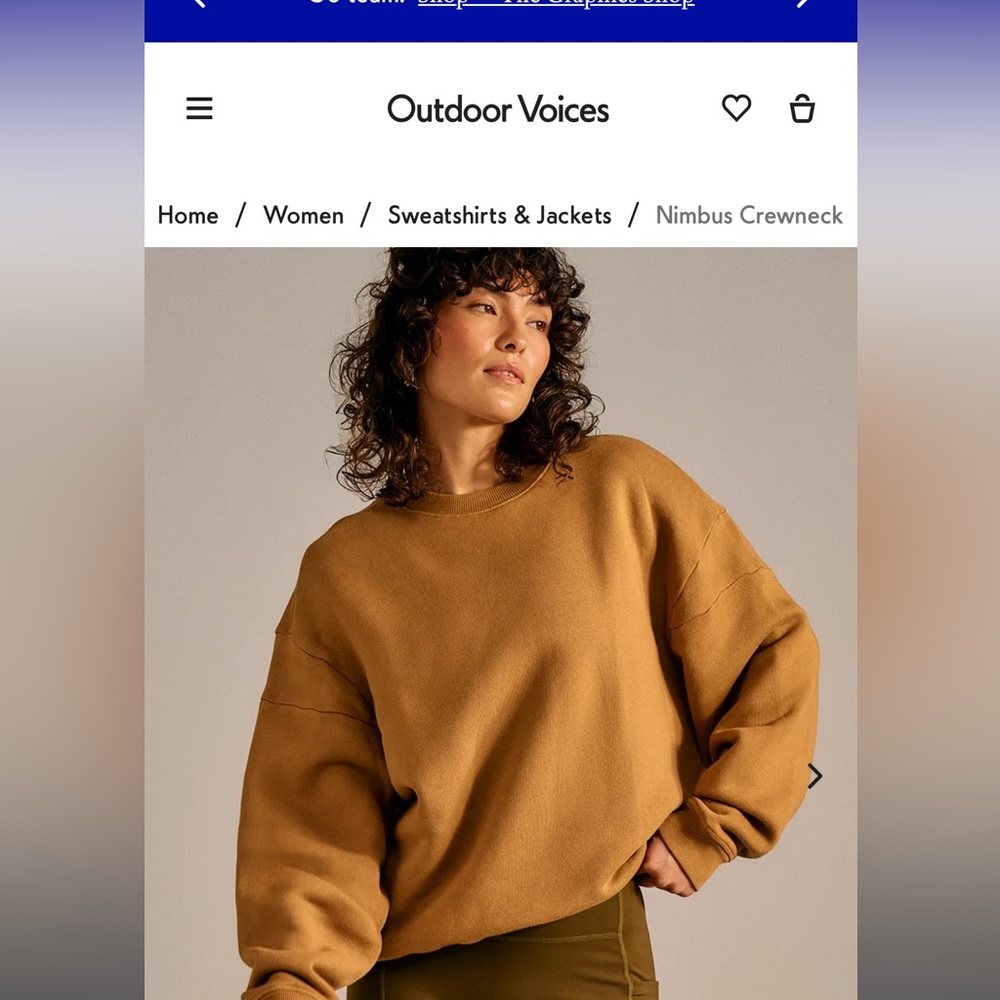 Outdoor voices nimbus crewneck bosc
